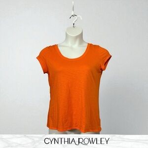NWOT, Cynthia Rowley, Pima Cotton T-shirt, Large, Orange